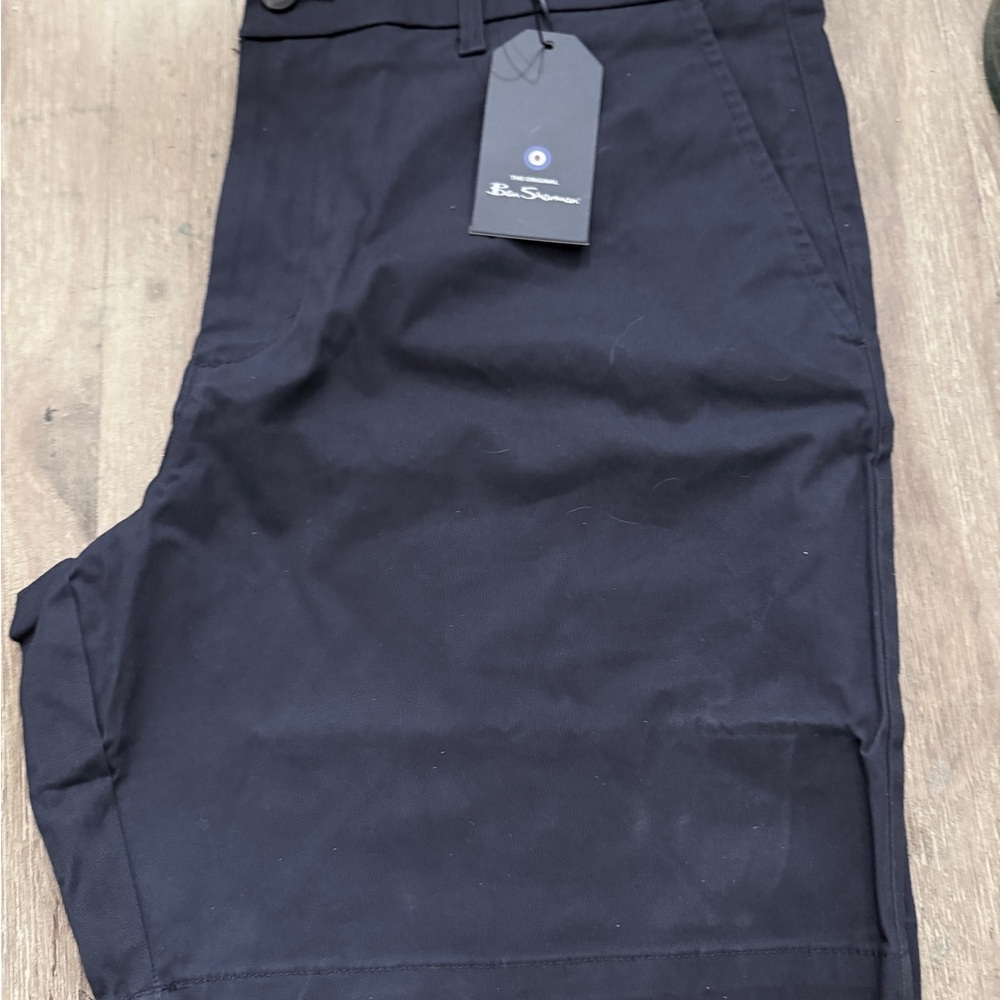 Ben Sherman Dark Blue Men's Flat Front Shorts